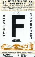 November 1996 monthly ticket