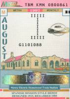 August 1997 monthly ticket