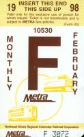 February 1998 monthly ticket