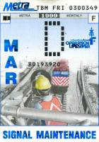 March 1999 monthly ticket