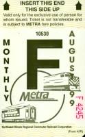 August 1999 monthly ticket