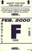 February 2000 monthly ticket