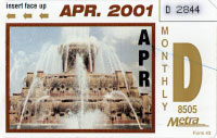 April 2001 monthly ticket