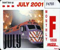 July 2001 monthly ticket