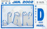 January 2002 monthly ticket