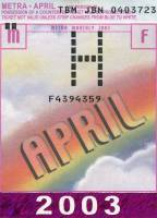 April 2003 monthly ticket