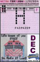 December 2009 monthly ticket