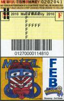 February 2010 monthly ticket