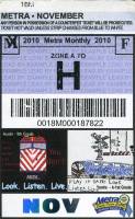 November 2010 monthly ticket