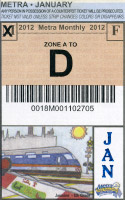 January 2012 monthly ticket