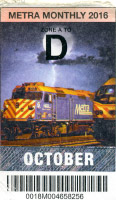October 2016 monthly ticket