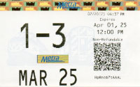 March 2025 monthly ticket
