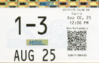 August 2025 monthly ticket