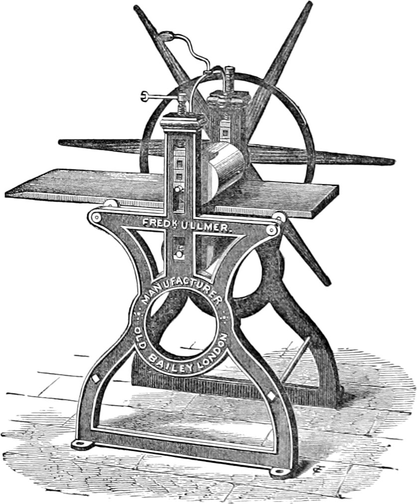 Sketch of a copperplate press