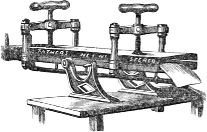Illustration of a stereotyping apparatus for newspaper